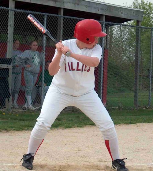 Callie Bush waits for the pitch.