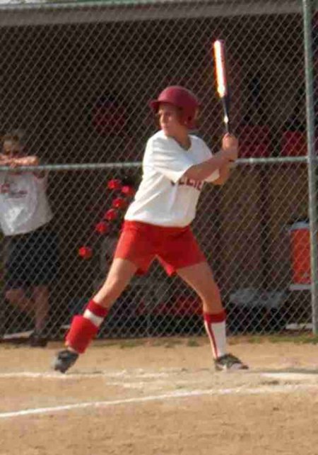 Kyla Renkes readies to hit the ball.